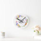 Fröhliche Ostern Runde Wanduhr (Zuhause)