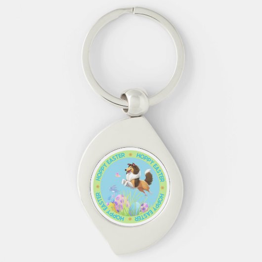 Fröhliche Ostern Schlüsselanhänger (Vorderseite)