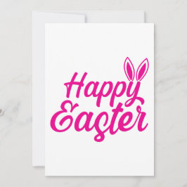 Fröhliche Ostern, sonnige Ohren auf rosafarbenem T Feiertagskarte