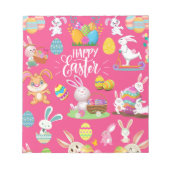 Fröhliche Ostern, sonnige Wünsche und farbenfrohe Notizblock (Vorderseite)