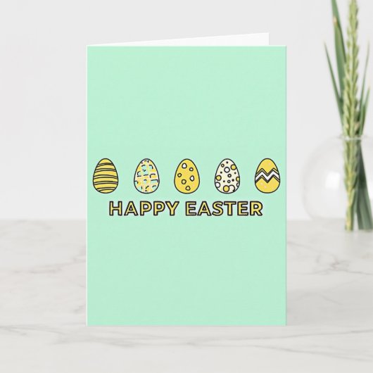 Fröhliche Ostern Spring Ovoide Karte (Vorderseite)