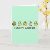 Fröhliche Ostern Spring Ovoide Karte (Gelbe Blume)