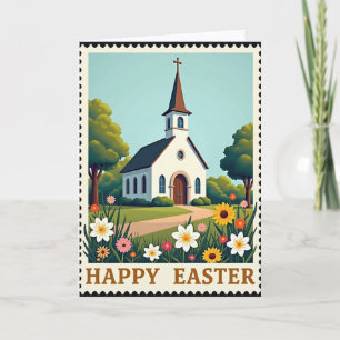 Fröhliche Ostern-Szene Karte