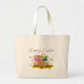 Fröhliche Ostern-Tasche Jumbo Stoffbeutel (Vorne)