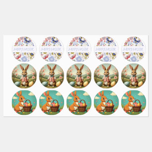 Fröhliche Ostern Vintage  Etiketten