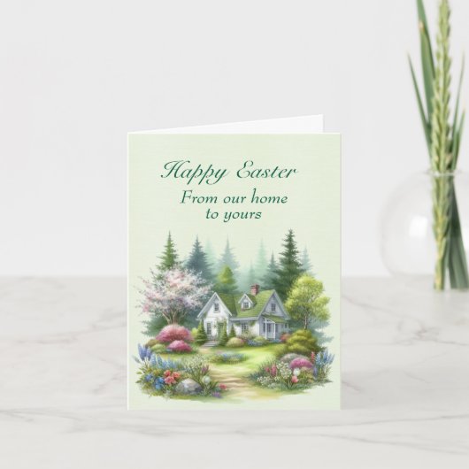 Fröhliche Ostern von unserer Zuhause bis zu Ihren Karte (Vorderseite)