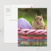 Fröhliche Ostern wenig Chipmunk 2 Feiertagspostkarte (Vorne/Hinten)