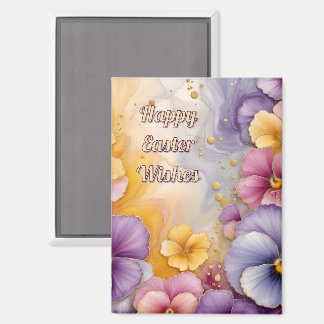 ~ FRÖHLICHE OSTERN WÜNSCHE ~ Blumen ~ Magnet