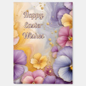 ~ FRÖHLICHE OSTERN WÜNSCHE ~ Blumen ~ Magnet (Vorderseite)