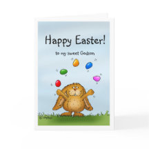 Fröhliche Ostern zu meinem Patensohn-jonglierenden