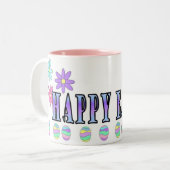 Fröhliche Ostern Zweifarbige Tasse (Vorderseite Links)