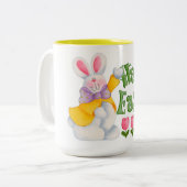 Fröhliche Ostern Zweifarbige Tasse (Vorderseite Links)