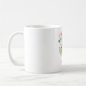 Fröhliche Osterparty-Hase herausspringend  Kaffeetasse (Links)