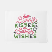 Fröhliche Ostertypografie - Bunny Kisses Fußmatte (Vorderseite)