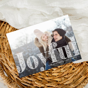 Fröhliche Overlay-Korallen-Foto-Weihnachtsfeier Feiertagskarte