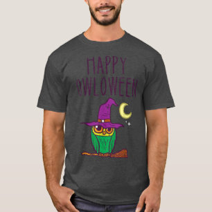 Fröhliche Owloween-Eule Hexe Süße Halloween-Kostüm T-Shirt