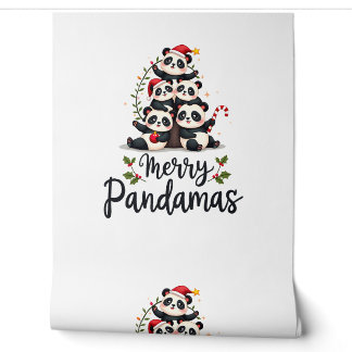 Fröhliche Pandamas Pun Panda Weihnachten (2) Tapete