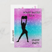 Fröhliche Party Einladung (Vorne/Hinten)