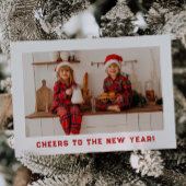 Fröhliche Patch Letter Foto Weihnachtskarten Feiertagskarte
