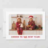 Fröhliche Patch Letter Foto Weihnachtskarten Feiertagskarte (Rückseite)