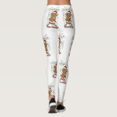 Fröhliche Paw-lidays Weihnachts Cockapoo Design Leggings (Rückseite)