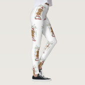 Fröhliche Paw-lidays Weihnachts Cockapoo Design Leggings (Rechts)