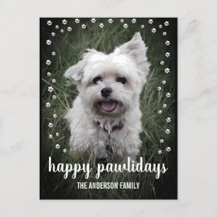 Fröhliche Pawlidays-Foto Moderner Hund Weihnachten