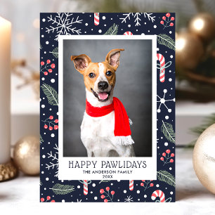 Fröhliche Pawlidays Haustier-Feiertags-Fotokarte