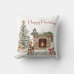 Fröhliche Pawlidays-Hunde-Design - Airedale Kissen