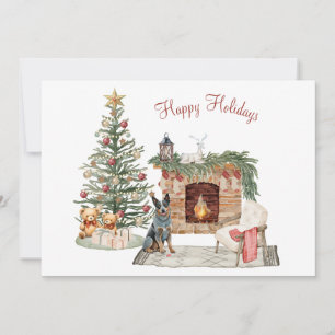 Fröhliche Pawlidays Hunde-Design - Australian Catt Feiertagskarte