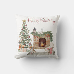 Fröhliche Pawlidays Hunde-Design - King Charles Sp Kissen