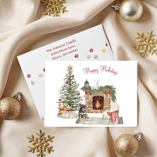 Fröhliche Pawlidays Hunde-Design - Rottweiler Feiertagskarte