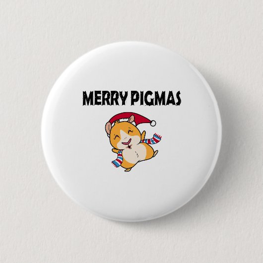Fröhliche Pigmas-Gesichtsmaske Lustiges Meerschwei Button (Vorderseite)