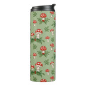 Fröhliche Pilze auf Celadon Thermosbecher (Nach links gedreht)
