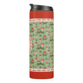 Fröhliche Pilze-Monogramm Thermosbecher (Nach rechts gedreht)