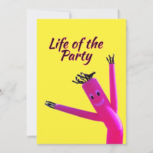 Fröhliche Pink Party Leben Einladung (Vorderseite)
