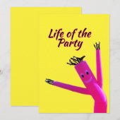 Fröhliche Pink Party Leben Einladung (Vorne/Hinten)
