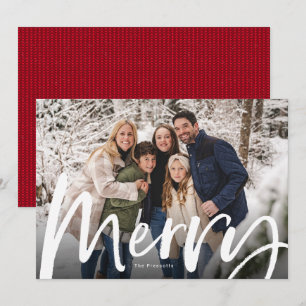 Fröhliche Pinsel-Schrift fett Foto Weihnachten