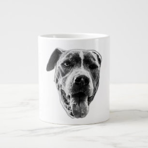 Fröhliche Pitbull Mix - Nahes Gesicht Jumbo-Tasse