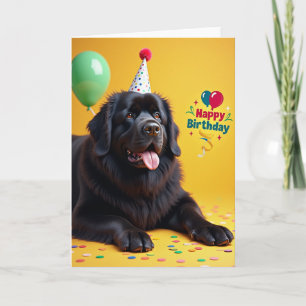 Fröhliche Plüsch-Hundekarte Karte