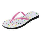 Fröhliche Polka Dots Flipflops Badesandalen (Schrägansicht)