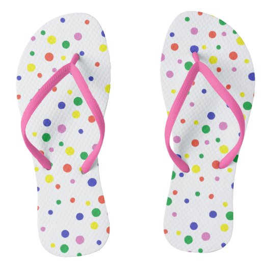 Fröhliche Polka Dots Flipflops Badesandalen (Fußbett)