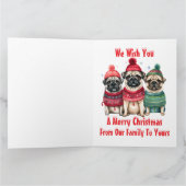 Fröhliche Pugmas aus unserer Familie Karte (Innenseite)