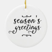 Fröhliche Pugmas Weihnachtsverzierung Keramik Ornament (Hinten)