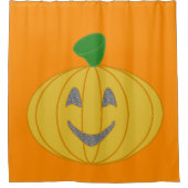 fröhliche Pumpkin Orange Duschvorhang (Vorderseite)