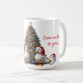 Fröhliche Quackmas Ente Kaffeetasse (VorderseiteRechts)