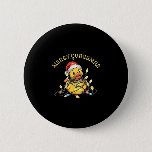 Fröhliche Quackmas Kreuzfahrt Gummiente Weihnachts Button (Vorderseite)