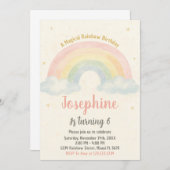 Fröhliche Rainbow zum Geburtstag Einladung (Vorne/Hinten)