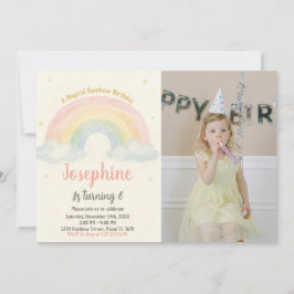 Fröhliche Rainbow zum Geburtstag Einladung