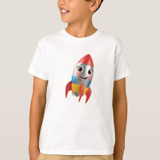 Fröhliche Rakete 3D T-Shirt